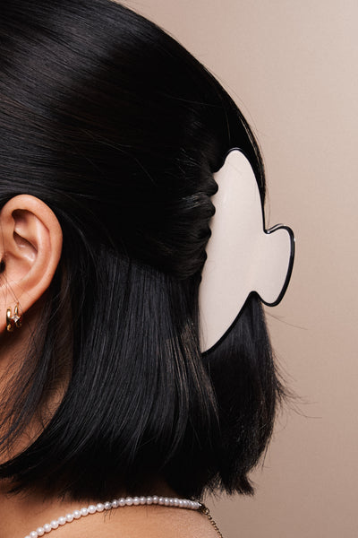 Acetate Two Tone Claw - Ivory