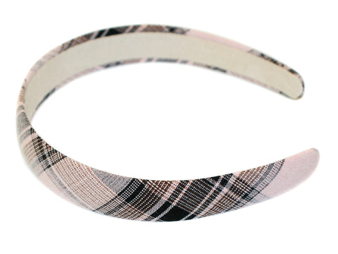 Plaid 2.5cm Alice Band - Pink