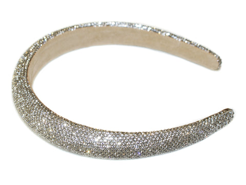 Ritz Diamante Padded Alice Band - Crystal