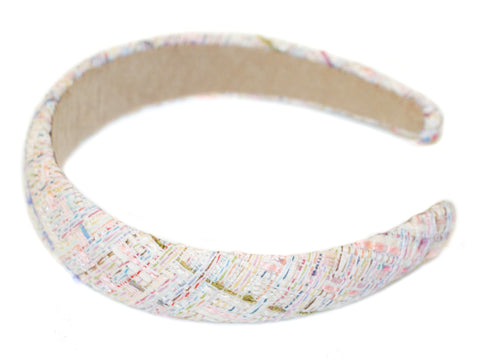 Pastel Plaid Padded Alice Band - Multi