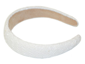 Camilla Padded Alice Band - White