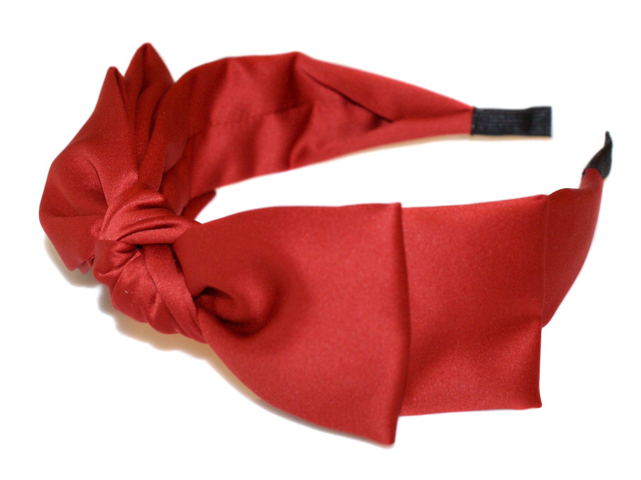 Satin Double Bow Alice Band - Red