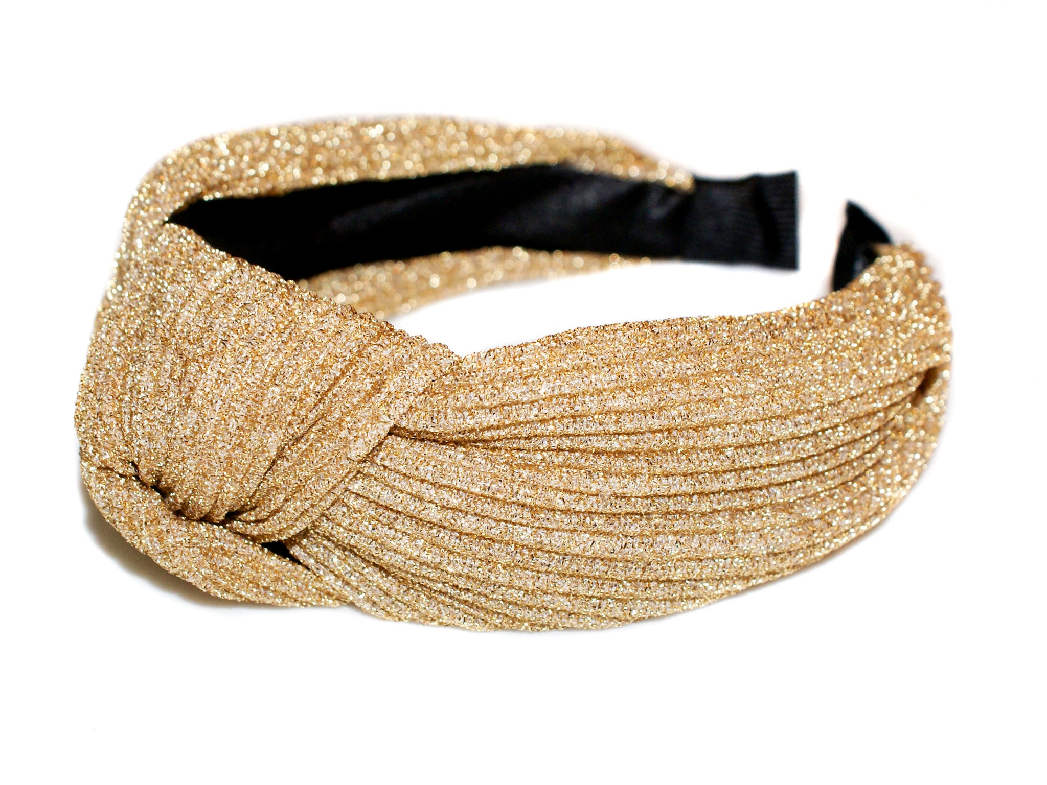 Glitter Turban Alice Band - Gold