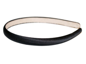 Satin 12mm Alice Band - Black