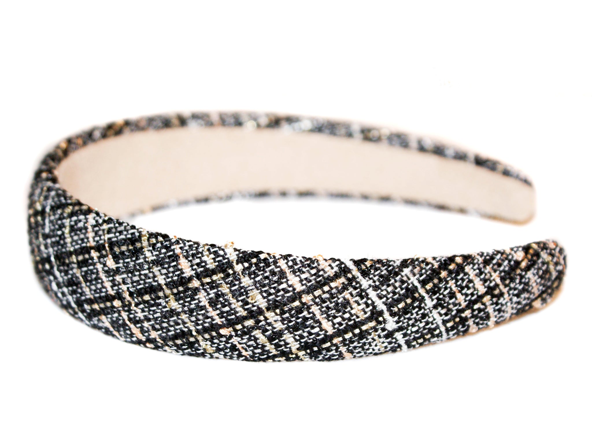 Sparkle Plaid Alice Band - Black