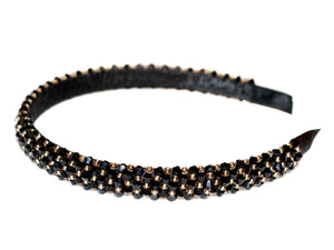 Bohemia Jewel Alice Band - Black/Gold