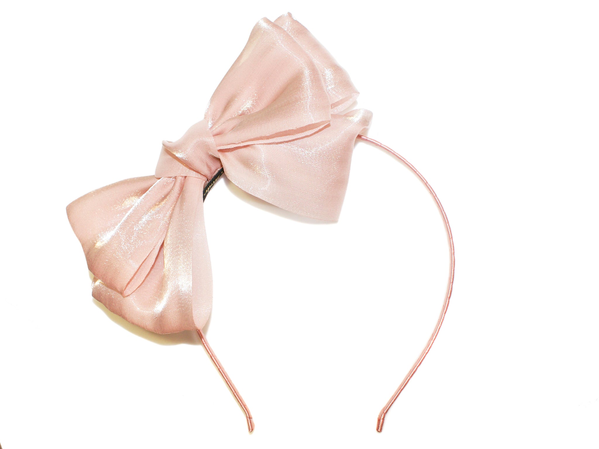 Ascot Triple Bow Alice Band - Blush