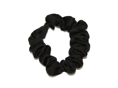 Satin Small Scrunchie - Black