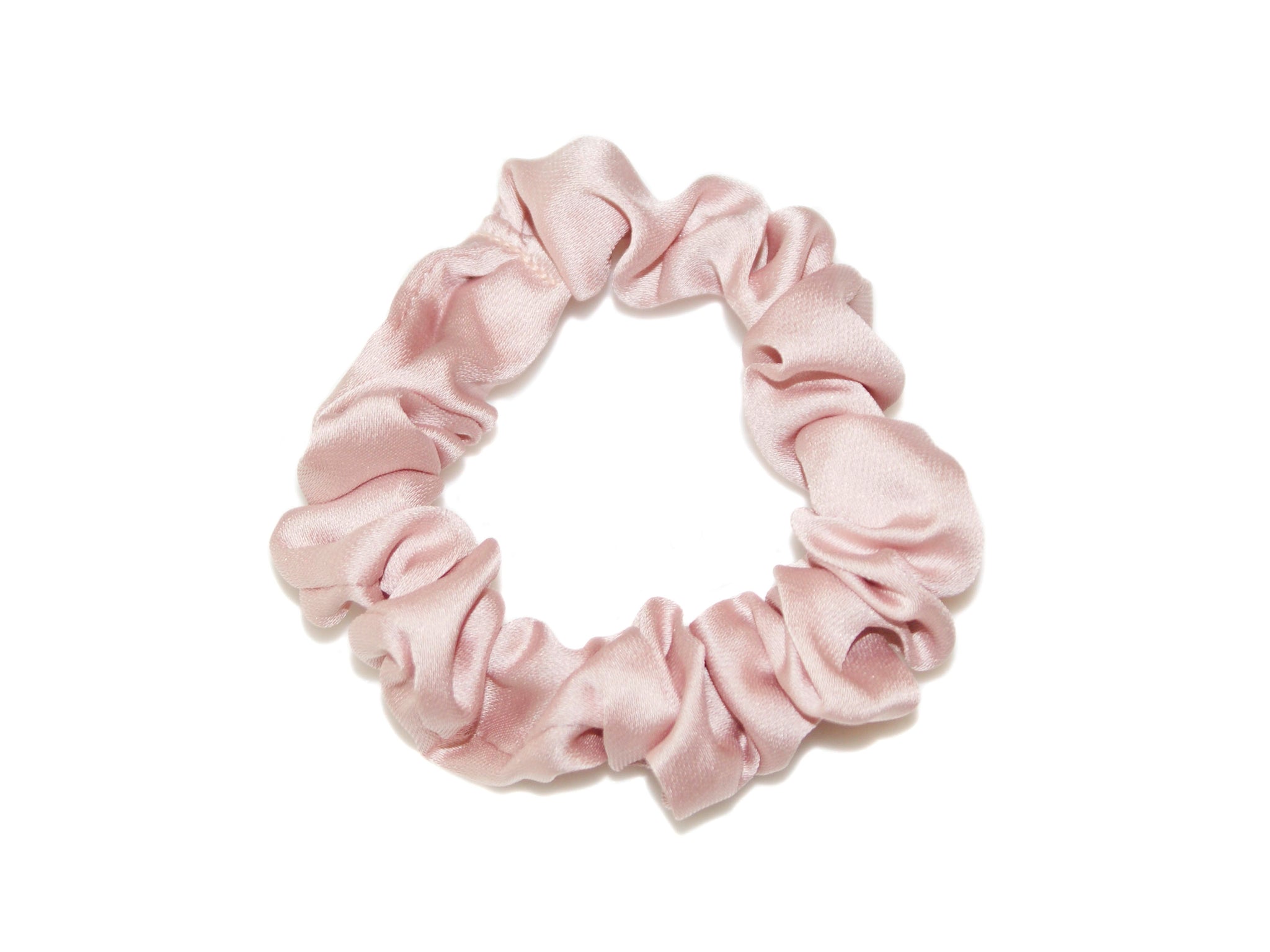 Satin Small Scrunchie - Blush