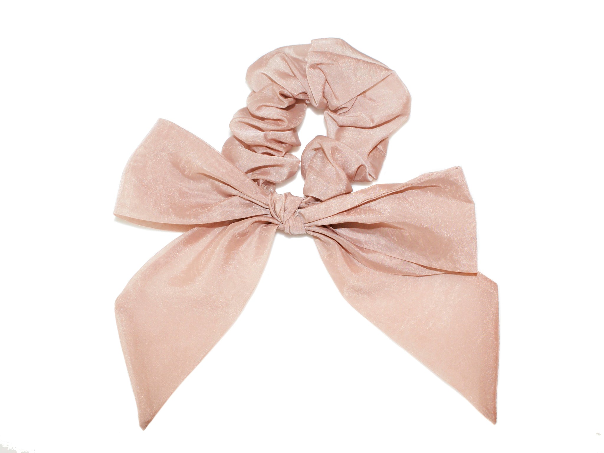 Chiffon Bow Scrunchie - Blush