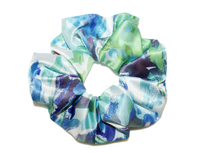 Gina Large Satin Scrunchie - Green