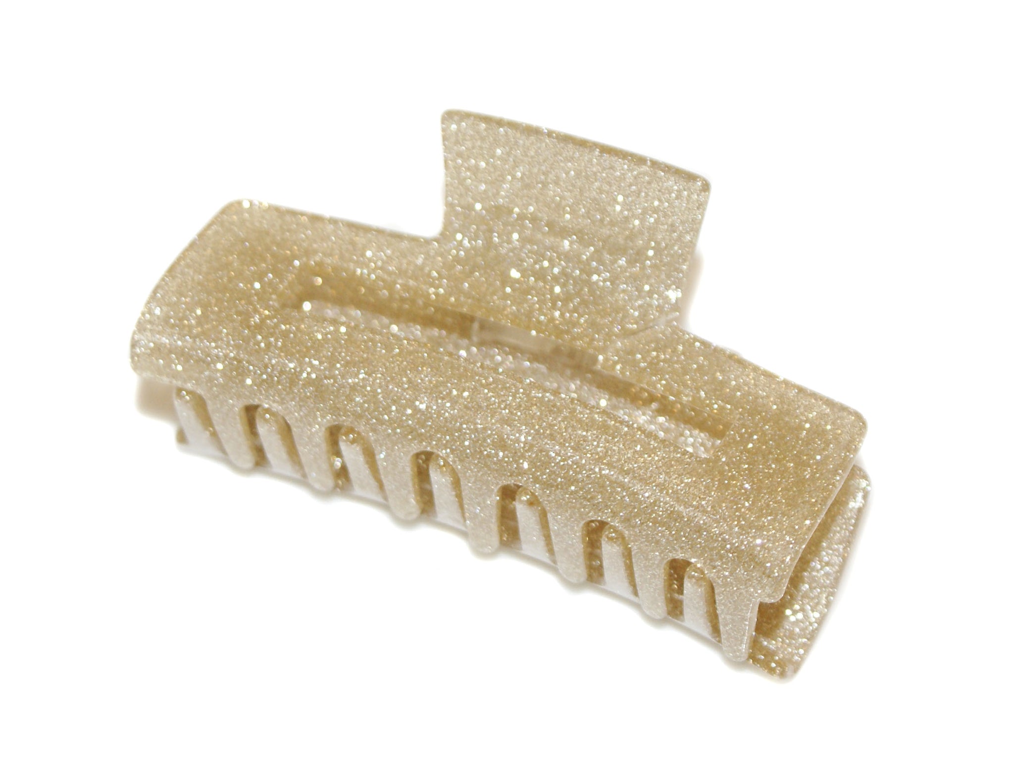 Rectangle Glitter Claw - Champagne