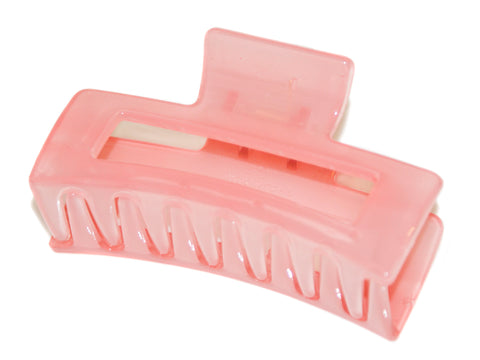 Rectangle Claw Large 11cm - Clear Pink