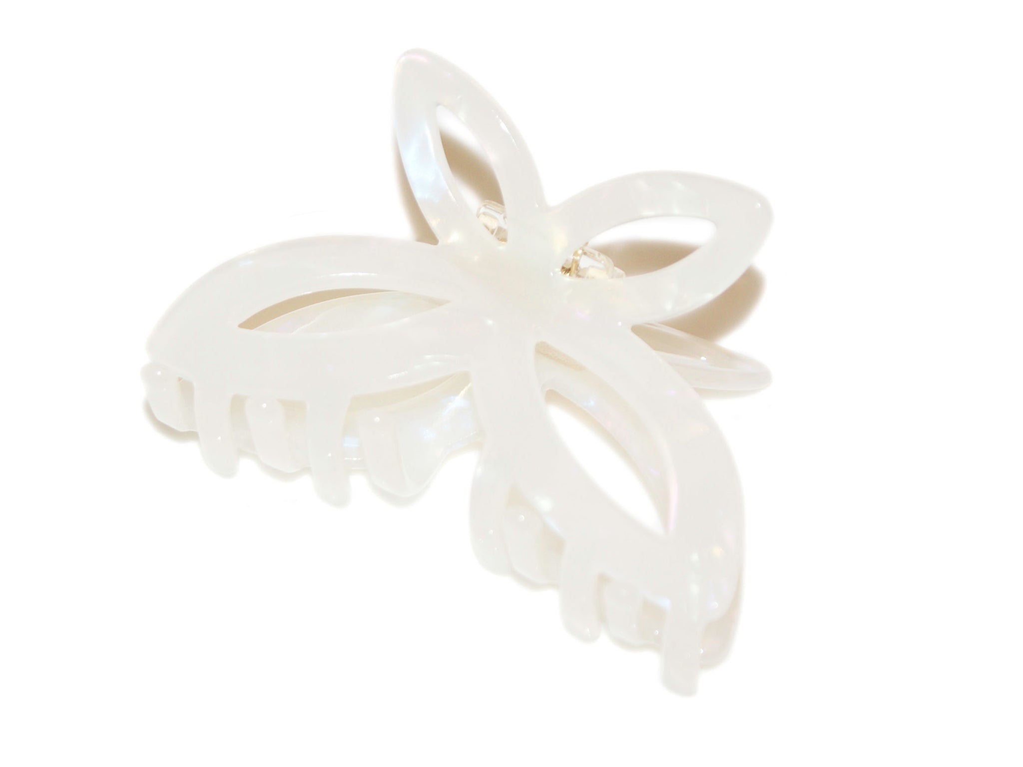 Open Butterfly Acetate Claw - Pearl Shell