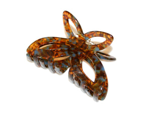 Open Butterfly Acetate Claw - Tortoise/Teal