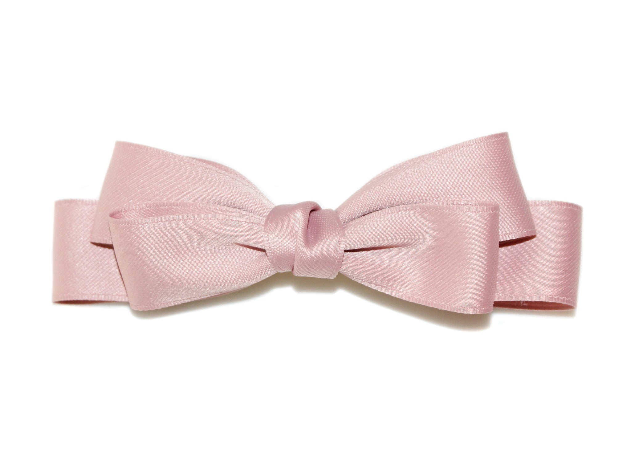 Satin Triple Bow Barrette - Blush