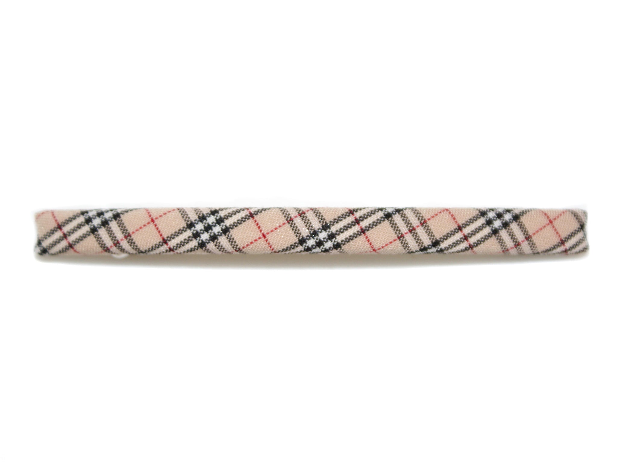 Tartan Thin Barrette - Beige