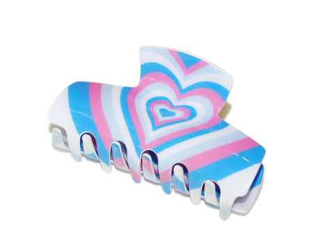 Rainbow Heart Claw - Blue