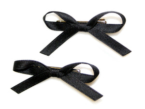 Satin Small Clips - Black