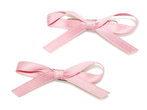 Satin Small Clips - Pink