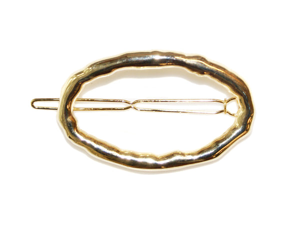 Molten Metal Oval Clip - Gold