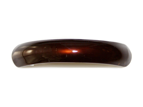 Acetate Curved Stadium Barrette - Chocolate