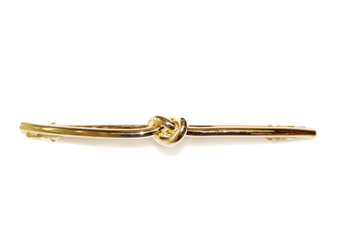 Metal Knot Barrette - Gold