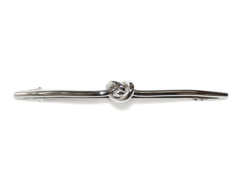 Metal Knot Barrette - Silver