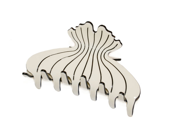Mietta Acetate Claw - Ivory/Black