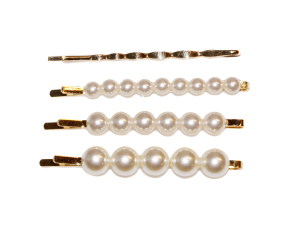 Pearl Scalloped Slides - Pearl/Gold