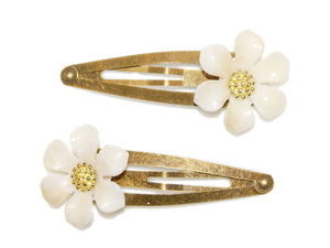 Marguerite Daisy Snap - Ivory/Antique Gold