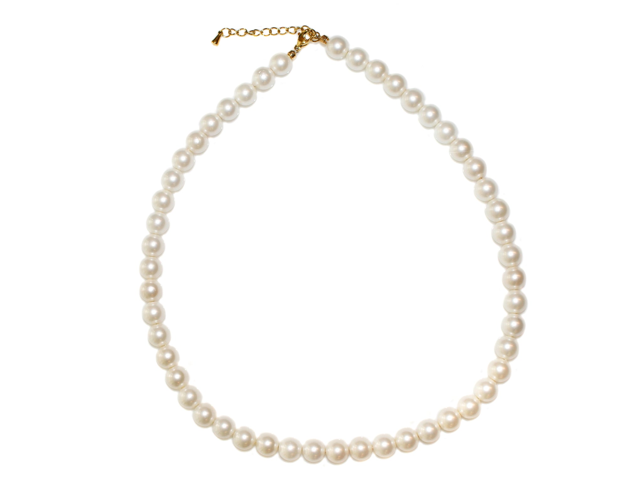 6mm Pearl Bead Necklace - White