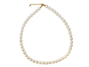 6mm Pearl Bead Necklace - White