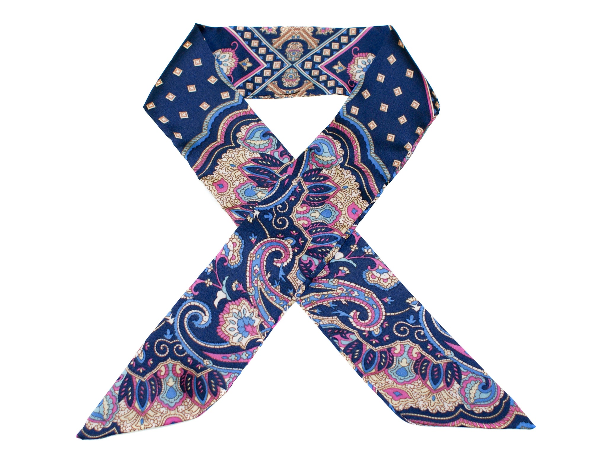 Perisa Hair Scarf - Navy