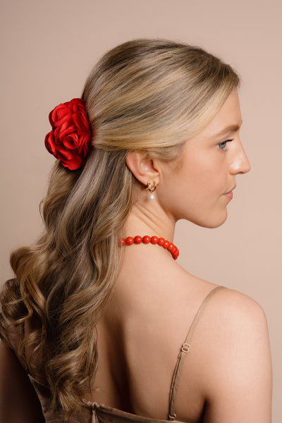 Rose Double Flower Claw - Red