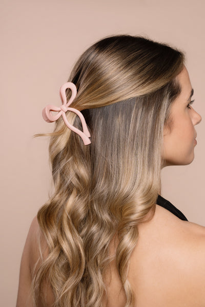 Bow Shape 11 cm Claw - Matte Blush