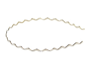 Metal Zig Zag Alice Band - Silver