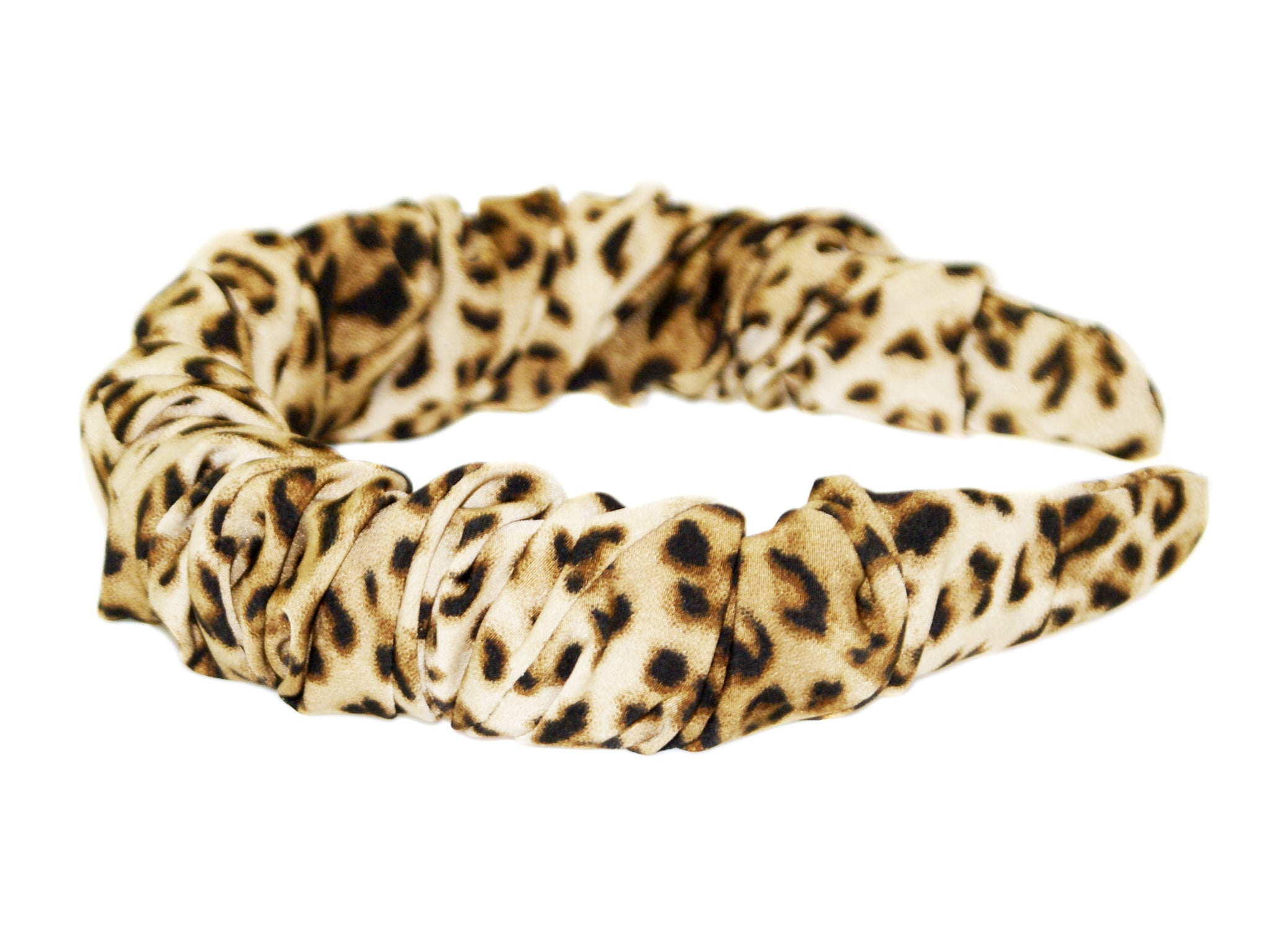 Leopard Ruched Alice Band - Leopard