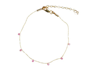 Pink Moonstone Fine Stone Bracelet