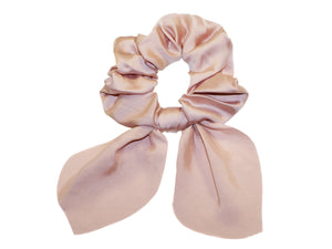 Satin Knot Tie Scrunchie - Blush