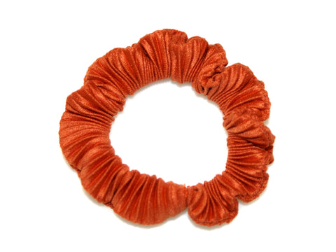 Ruched Small Scrunchie - Orange