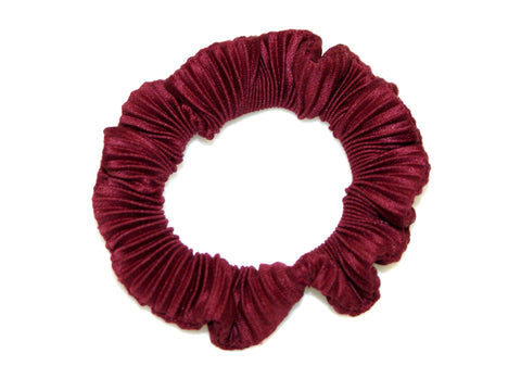 Ruched Small Scrunchie - Wine