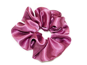 Satin Large Scrunchie - Plum