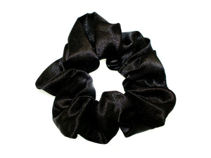 Satin Large Scrunchie - Black