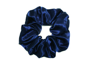 Satin Large Scrunchie - Navy