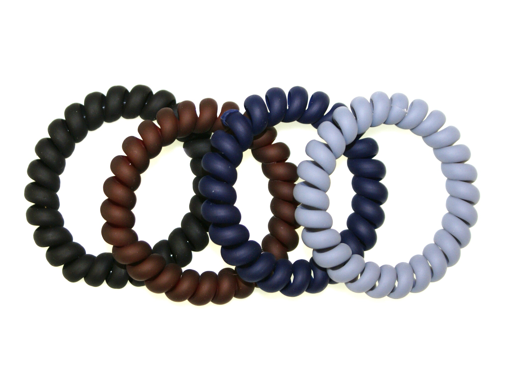 Matte Hair Coil 4 Pack - Matte Black/Brown/Navy/Blue