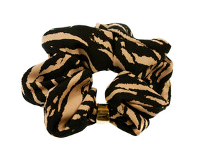 Easy Tiger Gold Ring Scrunchie - Black-Brown