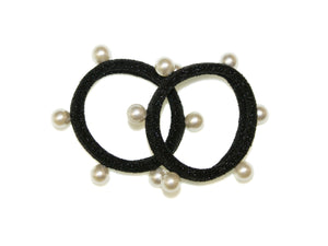 Lurex Pearl Elastics - Black