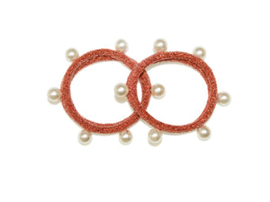 Lurex Pearl Elastics - Copper