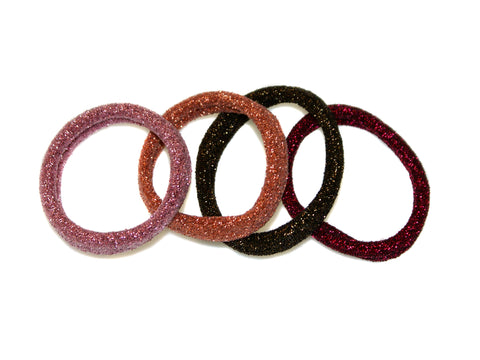 Lurex Elastics 4 Pack - Blush/Berry/Copper/Bronze